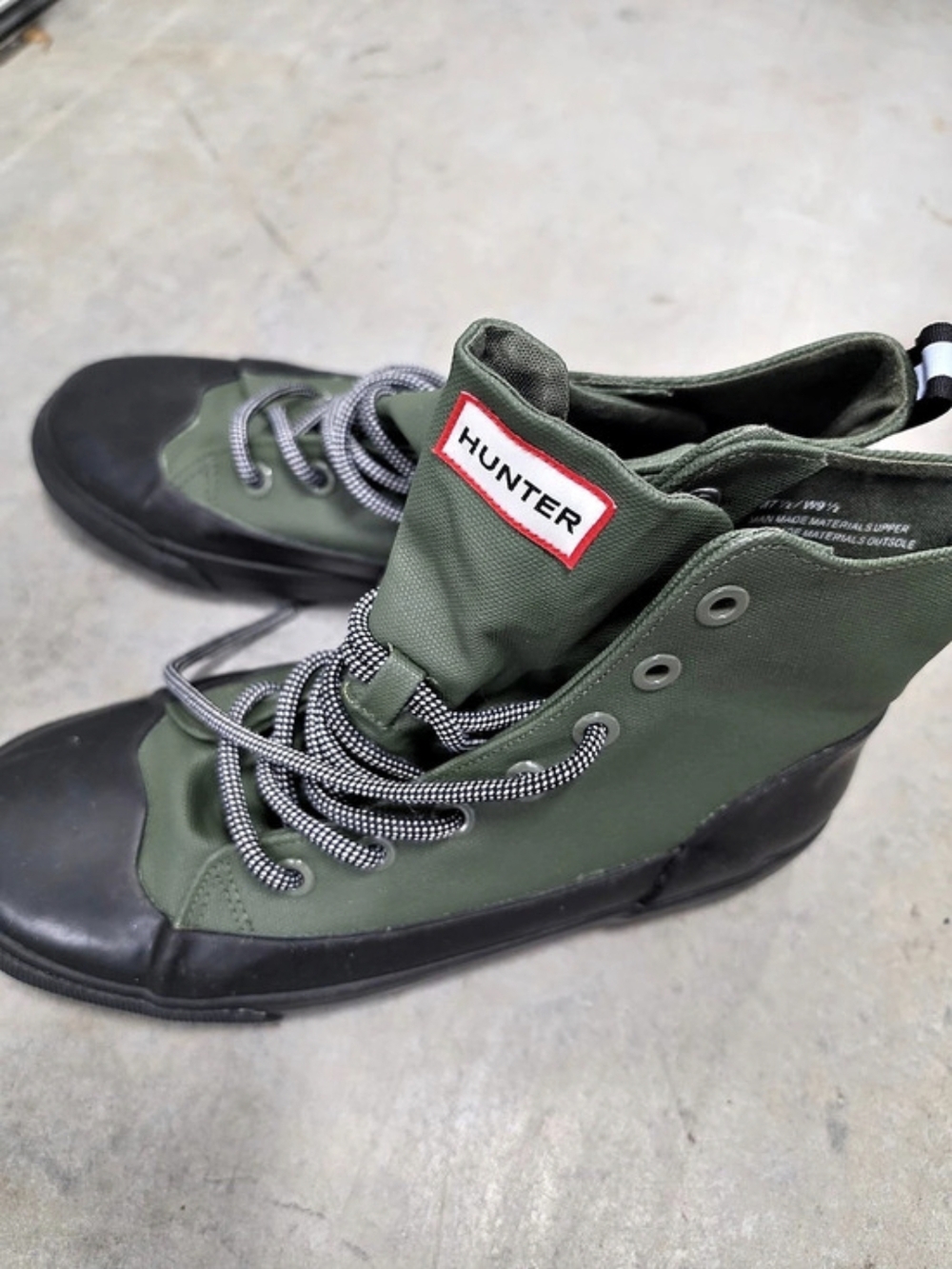 Hunter for Target Dipped Canvas High-Top Sneakers Green & Black